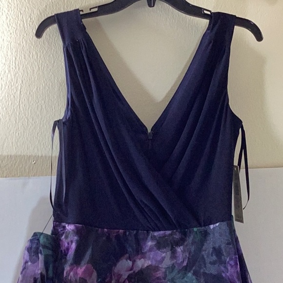 Eliza J
Sleeveless Surplice Neck Mixed Media Gown - Picture 9 of 13